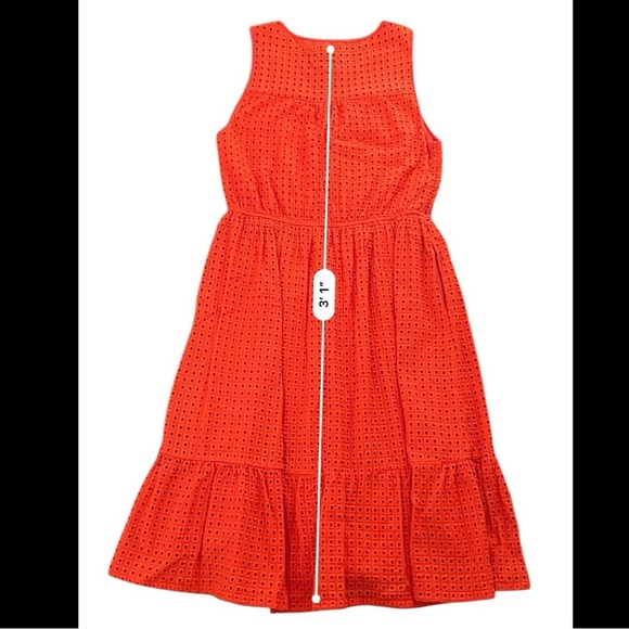 Melloday orange Eyelet Ruffle Hem dress Nordstrom - Picture 9 of 13